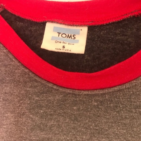 💋4/20 2006 Toms one for one boyfriend baseball sweatshirt - Picture 5 of 6